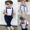 Fashionable Broad Strip Adjustable Suspender with  Bow Tie for kids. 