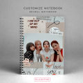 BLACK PINK Logo printed Notebook with free gift, BTS Army, KPOP, STRAY KIDS, SEVENTEEN, Fully Customized Perfect Gift For Army. 