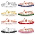 【beauty code】Kpop Vrouwen Tennis Luxe 2.5*5 Mm Multicolor Armbanden Voor Vrouwen Groothandel Verstelbare Sieraden DZH009. 