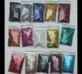 Pack Of 15 Color Round Glitter Chunks for Artwork Decorations, Crafting, Resin Art, UV Nails, and Makeup (Each Pack 20 grams). 