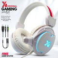 【Professional】 FunBug G2000 Gaming Headphones Rgb with Mic for PC, Pubg Mobile, PS4, Laptop - 360 Surround Sound  Super Bass Vibration Over the Ear Wired Head Phones Headset for Gaming with Noise Cancelling Micophone. 