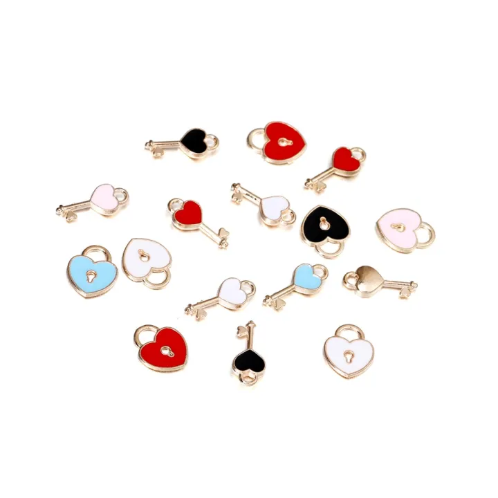 10pcs/bag%20Alloy%20Drop%20Oil%20Pendant%20Heart%20Love%20Lock%20Keychain%20Hanging%20Charms%20For%20DIY%20Earrings%20Necklaces%20Jewelry%20Making%20Accessories%20-%20Image%207