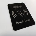 Smart Card Reader Screen Printed Glass Panel Black Tempered Glass. 