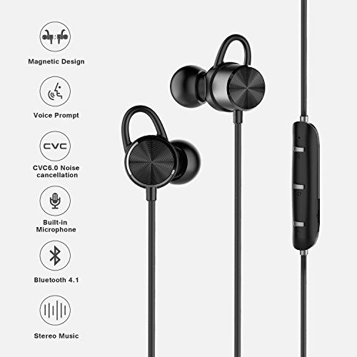 Parasom A13 Magnetic Earphone V4.1 In-ear Stereo Earbuds, Sweat-proof Noise-isolation Headset With Mic for Running