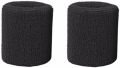 Pack Of 2 - One Pair WristBand & One HeadBand For Men & Women Unisex Sport Wrist Protector Running Badminton Basketball - Black. 