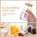 Reusable Boba Bubble & Smoothie Cups - Mason Jar - Glass Cup With Glass Straw and Bamboo Lid - Reusable Glass Travel Tumbler for Iced Coffee Large Pearl Juices Cocktail, Cold Drinking Glass Hot Coffee Mug - Juice Milk Cup - Drinkware, Cups, Mugs & Saucers. 