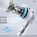 Air 39 TWS Small Ice Cubes Bluetooth Earbuds Headset Wireless Stereo Digital Display Crystal Transparent Case Lightweight & Heavy Bass Boosted. 