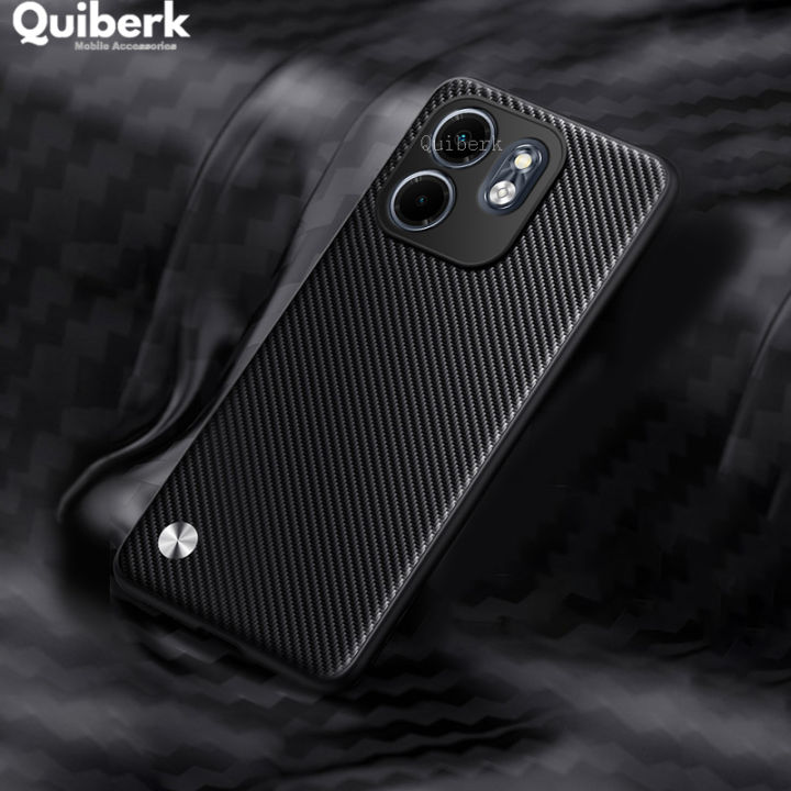 Quiberk for Infinix Smart 9 HD / Hot 50i Soft Carbon Fiber Beetle Pattern Shockproof Slim Back Protective Case Cover