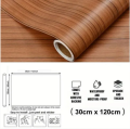 1Roll,Peel and Stick Contact Paper Wood Grain Wooden Self-Adhesive Film Waterproof & Removable Wallpaper Decorative for Kitchen, Countertops, Cabinets 30cm x 120cm. 
