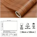 1Roll,Peel and Stick Contact Paper Wood Grain Wooden Self-Adhesive Film Waterproof & Removable Wallpaper Decorative for Kitchen, Countertops, Cabinets 30cm x 120cm. 