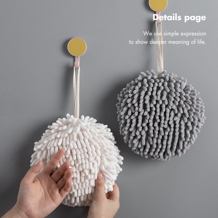 Bathroom%20Chenille%20Hand%20Towels%20Wipe%20Hand%20Towel%20Ball%20Kitchen%20with%20Hanging%20Loops%20Quick%20Dry%20Soft%20Absorbent%20Microfiber%20Towels%20-%20Image%202