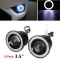 1*3.5 "Angel Eyes led fog light car SUV universal White driving head lamp 12V. 