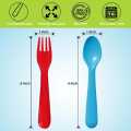 Plastic Toddler Utensils Set of 12 Kids Utensils Forks and Spoons - BPA FREE/Dishwasher Safe Toddlers Silverware Set Brightly Colored Children's Safe Flatware Cutlery Set. 