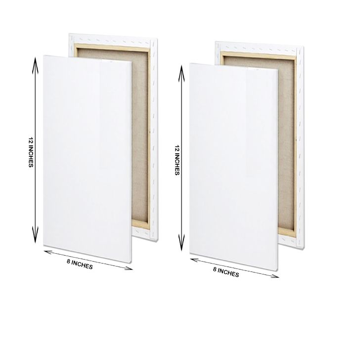 2 Piece Of 8X12 Inches Canvas For Painting - 8 x 12 Canvas Board