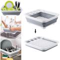 Basin Basket Dish Rack Kitchen Folding Silicone Dish Washing Drainer. 
