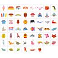 【shengxiong6525】FLYEER 2020 108 Pcs Origami Paper Arts and DIY Handmade 3D Puzzle Animal Crafts for Kids Educational Child Toy. 