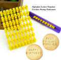 Techmanistan Fondant Cake Alphabet Letter Number Cookies Biscuit Stamp Embosser Mold Cutter, Mini Alphabet Letter Number Biscuit Cookie Cutter Press Stamp, Make Any Message Set, Cookie Stamp Mold. 