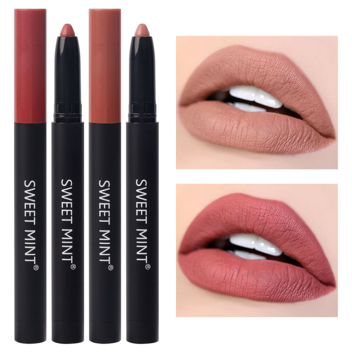 Lipliner Pencil Lip Makeup Lipstick Pen Waterproof Long Lasting Non-stick Cup Matte Nude Lipliner Cosmetics