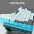 Neon Light Gaming Keyboard - Mechanical Keyboard Blue Switch Wired Mini Single Light Keyboard 87 Keys With Out Numpad - Neon Light Mechanical Keyboard With 2 Colour in 1 Black & White/Grey - Detachable USB Wired For Professional Gaming. 