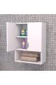 Small Bathroom Storage Cabinet Wall Mount, Two Door With Shelves. 