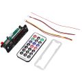 Dc 5V/12V Bluetooth 5.0 Audio Decoder d Audio Module Usb Aux Sd Fm  Lossless Mp3/Wma/Wav/Flac/Ape Decoder d Module, Colors Screen Display(Black). 