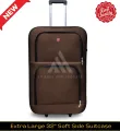 AH Soft Side Suitcase Quality Extra Large Pocket Style (32 Inch) Luggage | Durable Extra Large Travel Trolley Suitcase | Strong Zippers With Lock. 