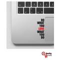 Do What You Love Quote Patch designed Laptop Mobile PVC Stickers for decor lovers 7 x 3 Inches - Black. 