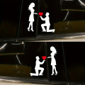 Proposal Theme, Couple Propose Romantic Love, heart boy girl Sticker Car Stickers Funny Vinyl Cool Cars Window Decoration, Car Sticker, Bike Stickers, Car Accesories. 