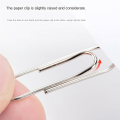 Nickel-Plated Paper Clip Back-Type Buckle Back-Line Needle Clip Paper Clips File Paper Office Supply Paper Clip. 
