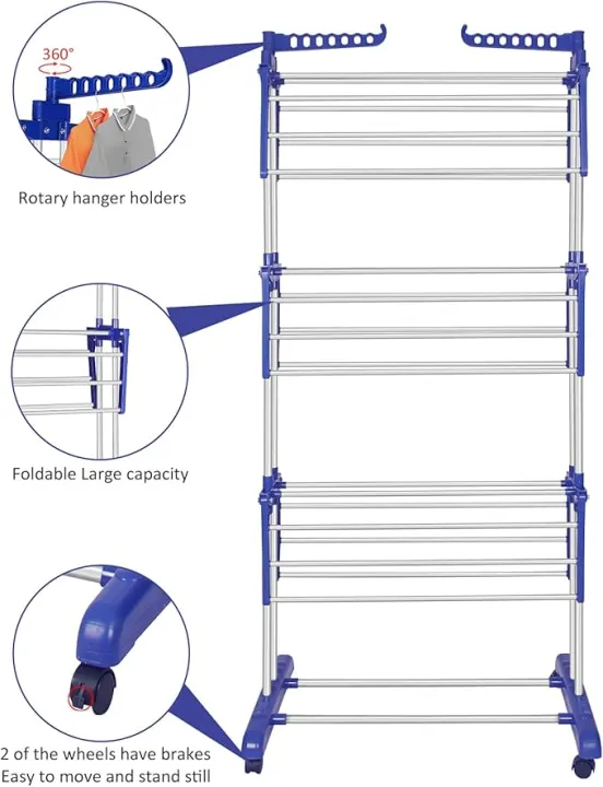 CT/4%20Tier%20Cloth%20Drying%20Hanger/Clothes%20Drying%20Rack,%20Stainless%20Steel%20Oversized%204-Tier%20Collapsible%20Rolling%20Drying%20Rack%20Clothing%20Folding%20Laundry%20Drying%20Rack%20Stand%20Indoor/Outdoor%20with%20Side%20Wings%20and%20Casters%20-%20Image%204