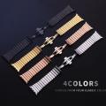 Stainless Steel strap Link Bracelet Band For Apple Watch Series 7 SE 6 5 4 3 38mm 40mm 41mm 42mm 44mm 45mm For Apple watch 6 5 WatchBand Strap Replacement. 