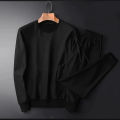 Simple Black Track suit for Man and Women Sweatshirt and Trouser. 