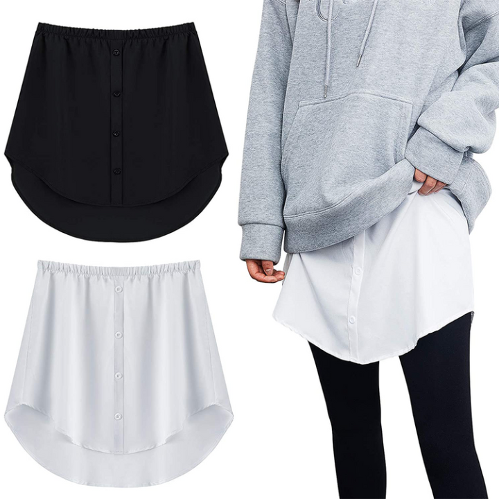 Stretchable shirt extender Shirt extenders Layering shirt extender Elastic waistband shirt extender Versatile shirt extender Women's shirt extender Soft fabric shirt extender Breathable shirt extender