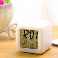 Dice Shape LED Lighting Color Changing Digital Table Clock Multi-Functional. 