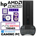 HP EliteDesk 705 G1 Gaming PC, AMD A8-7600, Win10 Pro 22H2, 6GB RAM, 320GB HDD, WiFi USB, PS5 Switch gameOS Themes. 