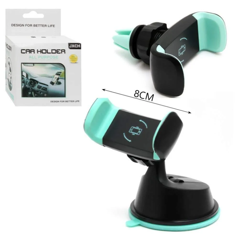 Universal Car Mobile Holder Mobile Holder For Car 3 in 1 Windshield Dashboard Air Vent Clip Compatible with Smartphones