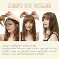 【Storewide Sale】 Invisible Party Daily Hair Extension Hair Accessories Short Girls Clip In Front Neat 3D Bangs Wig Synthetic Air Bangs Straight Bangs.