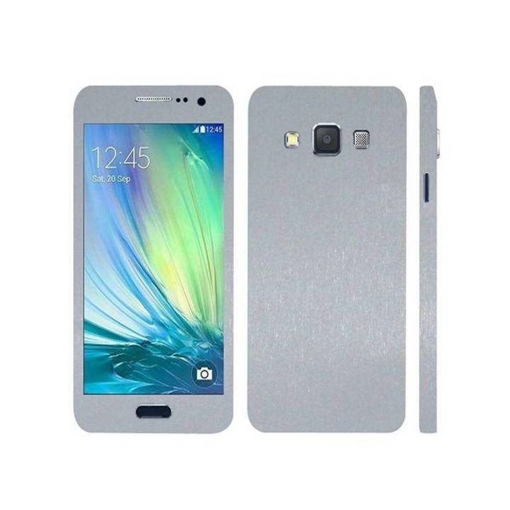 Samsung Galaxy A3 2015  Silver Brushed Metal Texture Mobile Skin