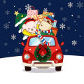Holiday Car Wreath Christmas Car Wreath with Red Balls Large Bowknot Festive Auto Front Grill Decoration for Suv Truck Indoor/outdoor Xmas Garland Pendant. 