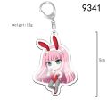Japan Anime DARLING In The FRANXX Keychain 02 ZERO TWO Cosplay Cute Pendant Men Women Key Chain Car Bag Jewelry Accessories Gift. 