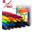 Pack of 24 Deli Brush Marker Felt Pen Watercolor Brush Markers for calligraphy markers Sketching, Painting and Coloring - Multicolor. 