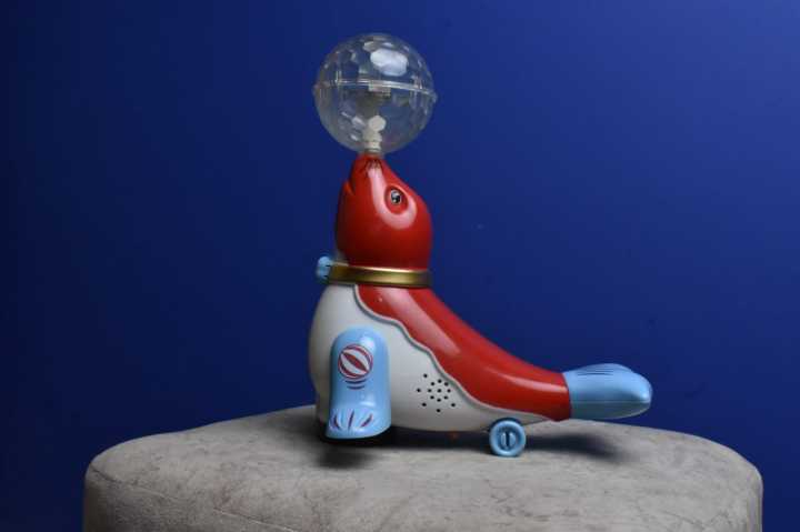 Seal Fish Playing Ball Lighting Music Battery Operated Toy