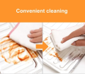 Fictory Anti Splatter Shield Guard, Cooking Frying Pan Oil Splash Screen Kitchen Cover Gas Stove Anti Splatter Shield Guard Protects Skin from Burns Keeps Kitchen Clean Printing Vegetables. 