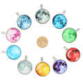 Full Moon Rising Moon Pendant Necklace Glow In The Dark Luminous Chain Women. 