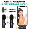 Original Boya Dual Wireless Microphone For Type C & Apple_iPhone For Live Streaming Vlogging Recording and Live Interviews Video Recording Dual Mic  Live Video Shooting, Streaming, Vlogging & Making Videos With Noise Cancellation. 