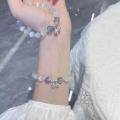 Full of good luck Hollow bracelet Sophisticated High quality Glass/Glass Adjustable bell bracelets Women's/girls' About 20cm Charm jewelry gift for Daily wear Party accessories. 