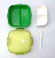 Lunch Box 3 Compartments With One Inner Box 900 ml Viassin BPA Free Size 6.5 x 2.2 Inches, Multicolors. 