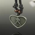AQUARIUS SIGN PENDANT HEART SHAPE WITH CHAIN FOR unisex. 