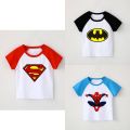 Pack of 3 Raglan Printed Half Sleeve T Shirts for Kids. 