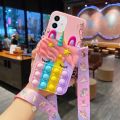 Cartoon Unicorn Push Bubble Coin Wallet Bags Case For OPPO Realme 5 Pro 6 6i 6S 7 8 C11 2021 C12 C15 C17 C20 C21. 
